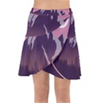 Mountain Night Crescent Moon Wrap Front Skirt