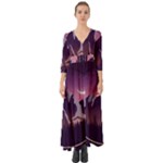 Mountain Night Crescent Moon Button Up Boho Maxi Dress