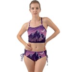 Mountain Night Crescent Moon Mini Tank Bikini Set