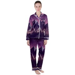 Women s Long Sleeve Satin Pajamas Set 