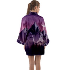 Long Sleeve Satin Kimono 