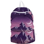 Mountain Night Crescent Moon Foldable Lightweight Backpack