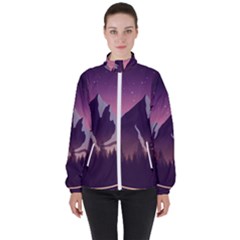 Women s High Neck Windbreaker 