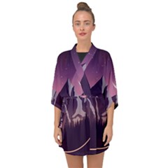 Half Sleeve Chiffon Kimono 