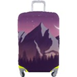 Mountain Night Crescent Moon Luggage Cover (Large)