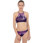 Mountain Night Crescent Moon Halter Bikini Set