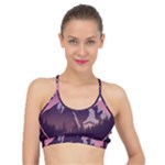 Mountain Night Crescent Moon Basic Training Sports Bra