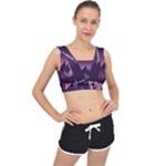 Mountain Night Crescent Moon V-Back Sports Bra