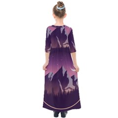 Kids  Quarter Sleeve Maxi Dress 