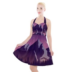 Halter Party Swing Dress  