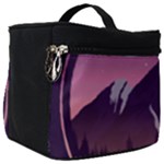 Mountain Night Crescent Moon Make Up Travel Bag (Big)