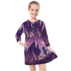 Kids  Quarter Sleeve Shirt Dress 