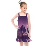 Mountain Night Crescent Moon Kids  Overall Dress