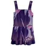 Mountain Night Crescent Moon Kids  Layered Skirt Swimsuit