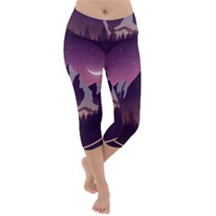 Lightweight Velour Capri Yoga Leggings 