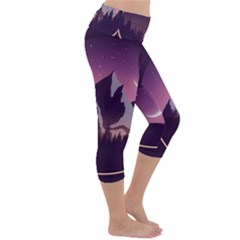 Lightweight Velour Capri Yoga Leggings 