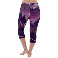 Lightweight Velour Capri Yoga Leggings 