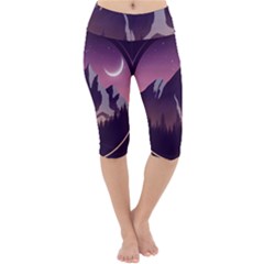 Lightweight Velour Cropped Yoga Leggings 