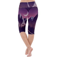 Lightweight Velour Cropped Yoga Leggings 