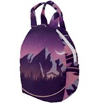 Mountain Night Crescent Moon Travel Backpack