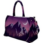 Mountain Night Crescent Moon Duffel Travel Bag