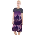 Mountain Night Crescent Moon Camis Fishtail Dress