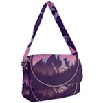 Mountain Night Crescent Moon Courier Bag