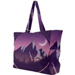 Mountain Night Crescent Moon Simple Shoulder Bag