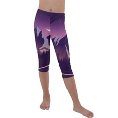 Kids  Lightweight Velour Capri Leggings  