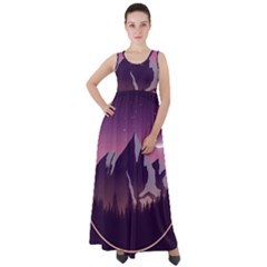 Empire Waist Velour Maxi Dress 