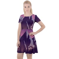 Cap Sleeve Velour Dress  