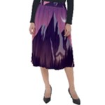 Mountain Night Crescent Moon Classic Velour Midi Skirt 