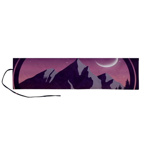 Mountain Night Crescent Moon Roll Up Canvas Pencil Holder (L) from ArtsNow.com