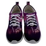 Mountain Night Crescent Moon Women Athletic Shoes