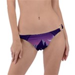 Mountain Night Crescent Moon Ring Detail Bikini Bottoms