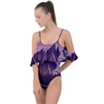 Mountain Night Crescent Moon Drape Piece Swimsuit