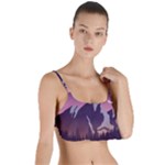 Mountain Night Crescent Moon Layered Top Bikini Top 