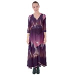 Mountain Night Crescent Moon Button Up Maxi Dress