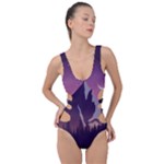 Mountain Night Crescent Moon Side Cut Out Swimsuit