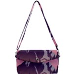 Mountain Night Crescent Moon Removable Strap Clutch Bag