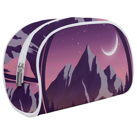 Mountain Night Crescent Moon Make Up Case (Medium) from ArtsNow.com