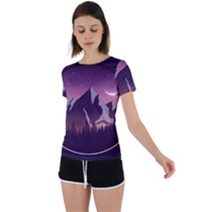 Back Circle Cutout Sports T-Shirt 