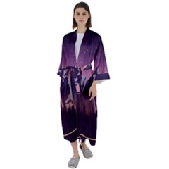 Maxi Satin Kimono 