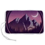 Mountain Night Crescent Moon Pen Storage Case (L)