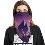 Mountain Night Crescent Moon Face Covering Bandana (Triangle)