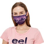 Mountain Night Crescent Moon Crease Cloth Face Mask (Adult)