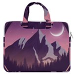 Mountain Night Crescent Moon MacBook Pro 13  Double Pocket Laptop Bag