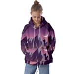 Mountain Night Crescent Moon Kids  Oversized Hoodie