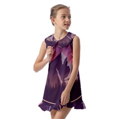 Kids  Pilgrim Collar Ruffle Hem Dress 