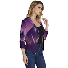 Women s Casual 3/4 Sleeve Spring Jacket 